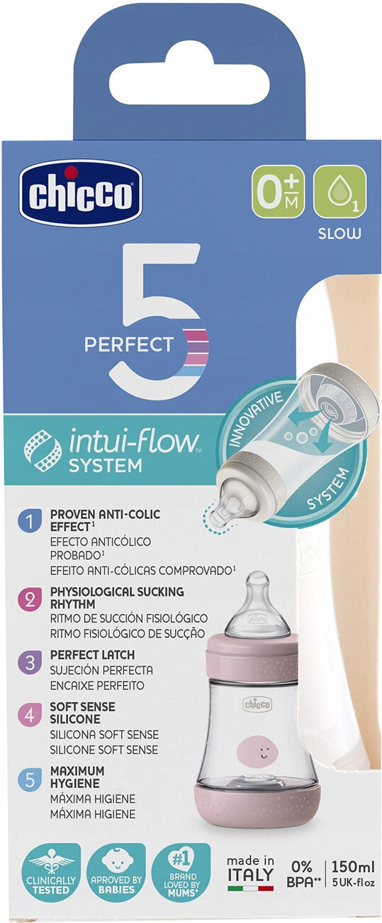 CHICCO Perfect5 cumisüveg 0 hónap+ 150 ml