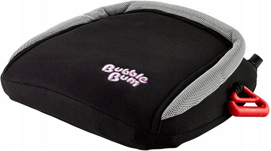 BubbleBum DMUCHANE SIEDZISKO DO AUTA 15-36 kg, czarne, przenośne podwyższenie do fotelika z pasem 3-punktowym