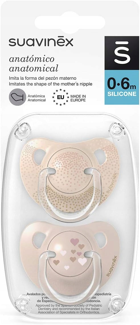 SUAVINEXanatomical silicone soothers0-6 months of ageBPA and BPS freePROVISIONAL condition, perfect, damaged