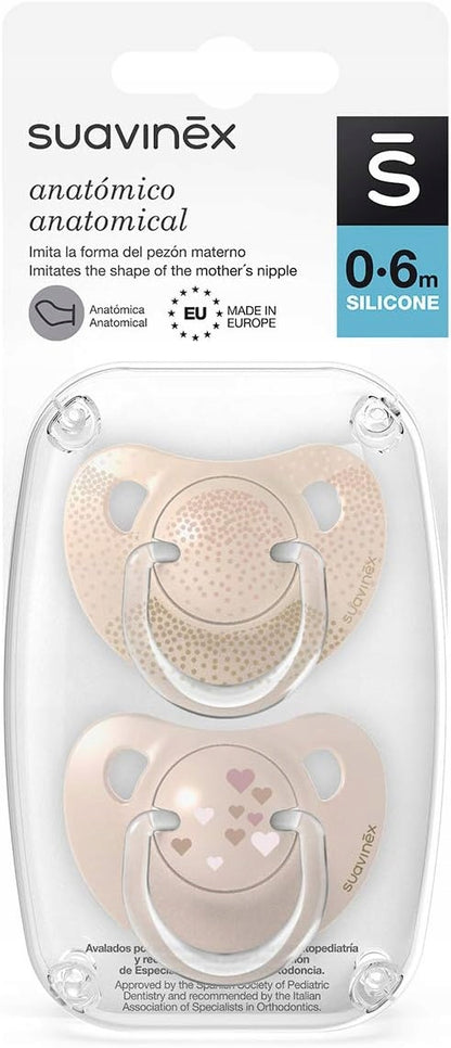 SUAVINEXanatomical silicone soothers0-6 months of ageBPA and BPS freePROVISIONAL condition, perfect, damaged
