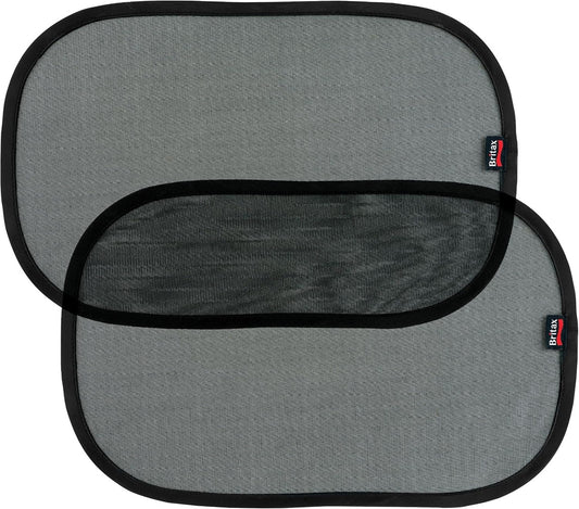 BRITAX ROMER osłona przeciwsłoneczna na szybę samochodu UPF30+ 2 sztuki, czarna siatka
