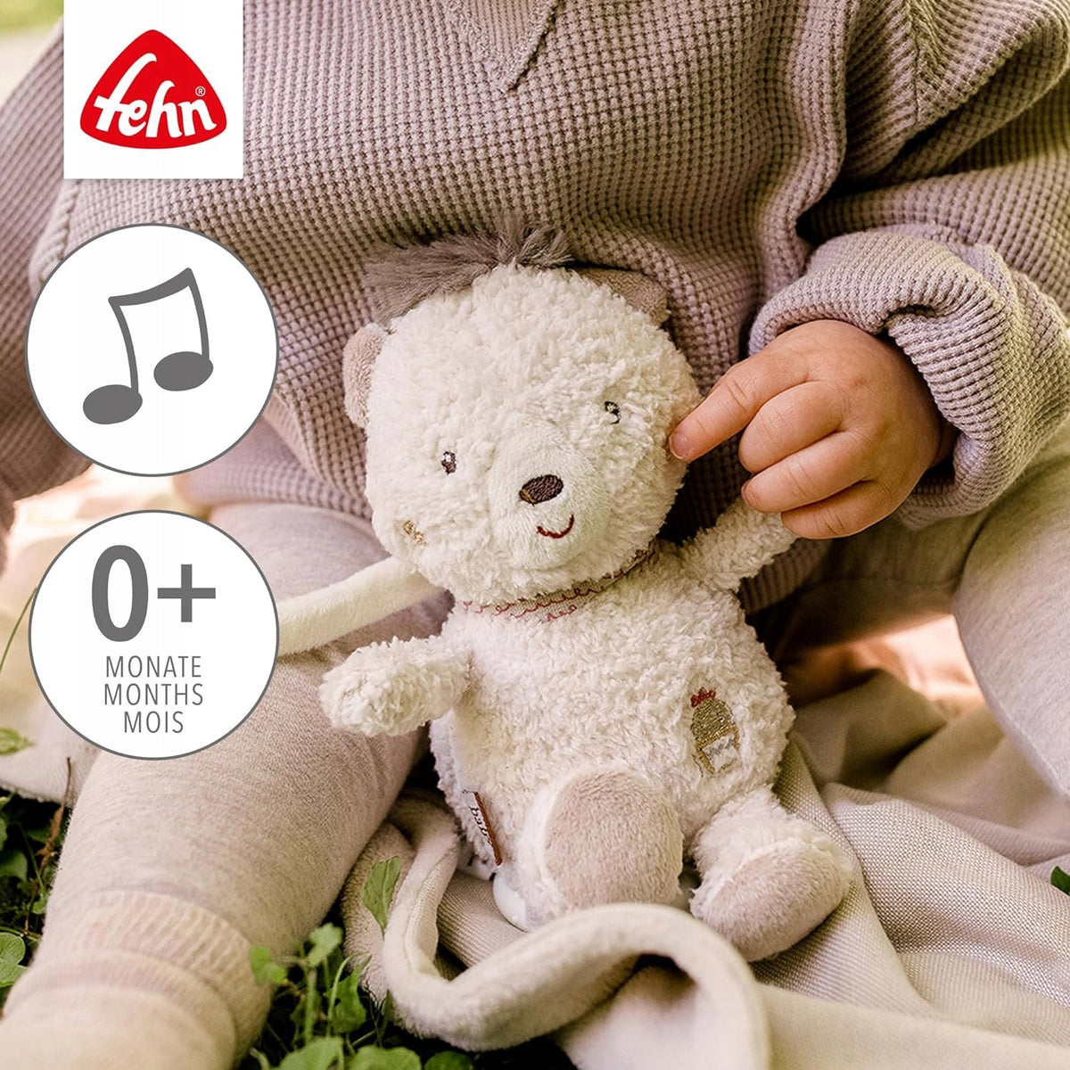 FEHN pluche beer met muziekdoosje HOUDER