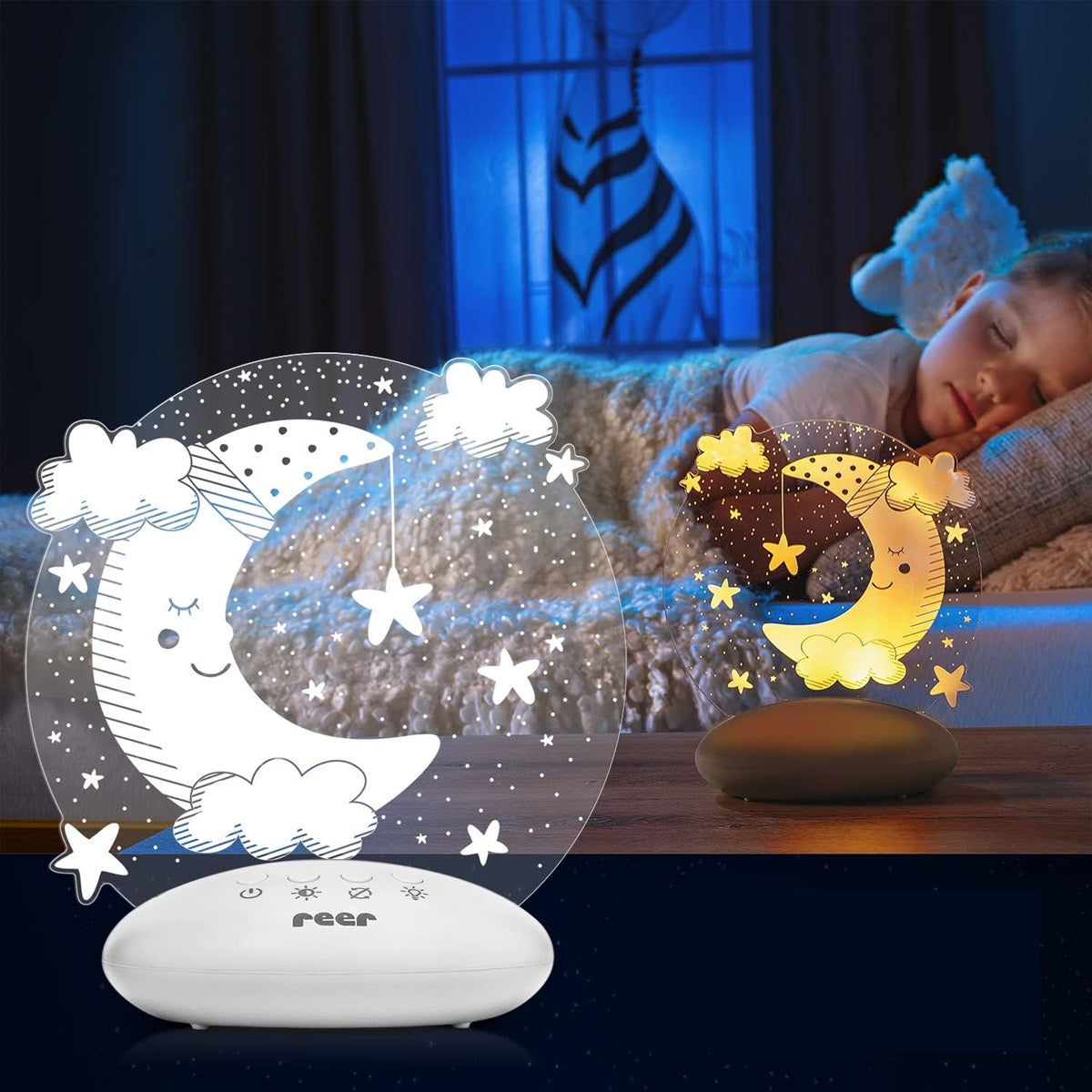 REER ColourLumy veilleuse LED 5 couleurs LUNE