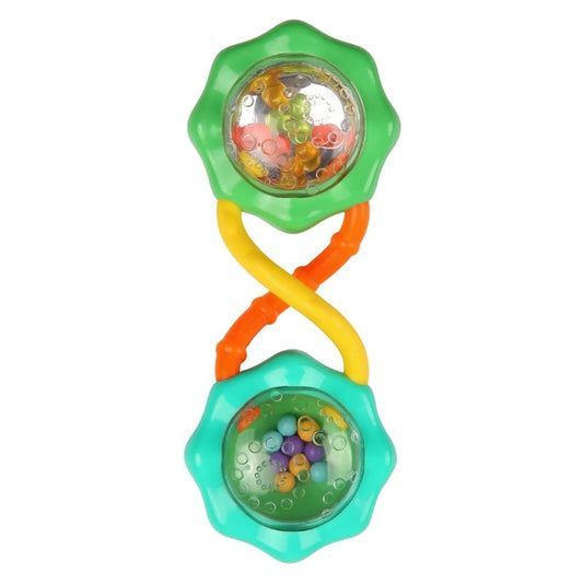 BRIGHT STARTS Teether & Rattle gryzak chwytak z grzechotką 5,5 x 14 cm
