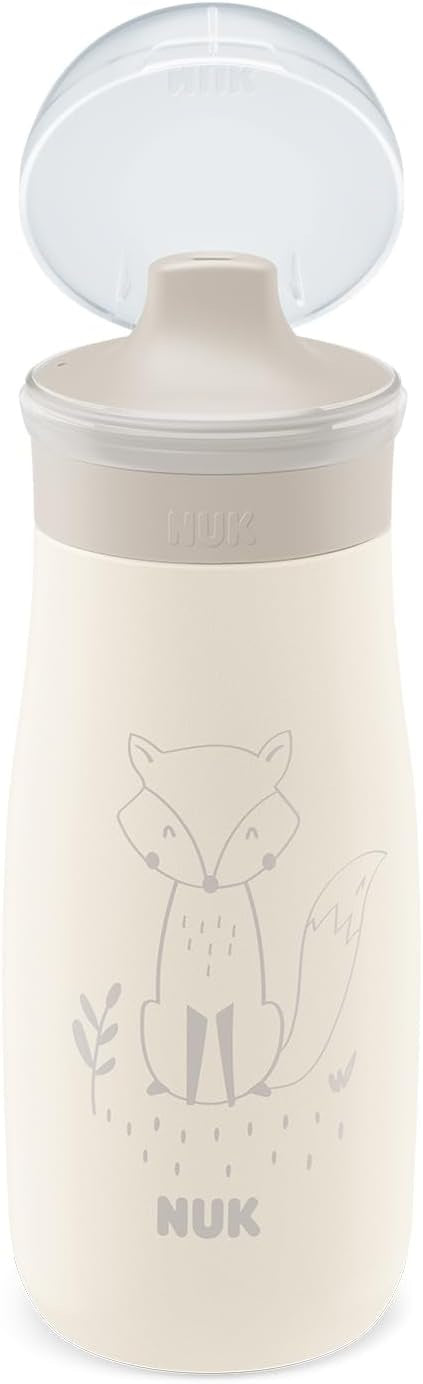 NUK Mini-Me Sip stålflaske med hårdt drikketude 300 ml 9 m+ RÆV