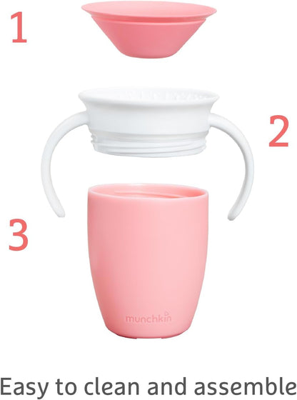 MUNCHKIN Miracle kubek treningowy 360 6msc+ 207ml – jak na pierwszym zdjęciu materiał silikon, polipropylen wolne od…