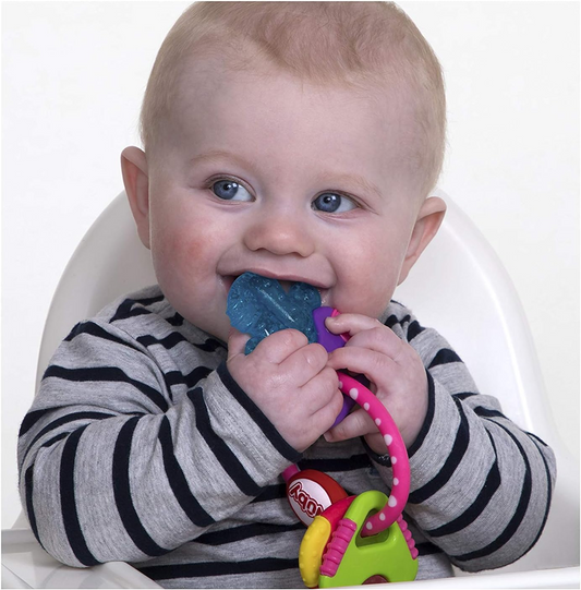 NUBY IcyBite szilikon hűthető rágóka 9 14 db cm KULCSOK