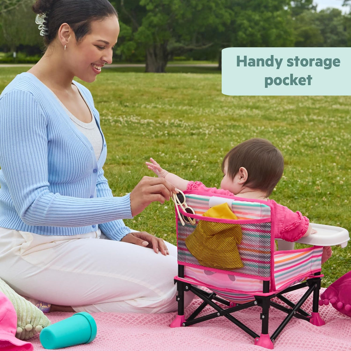 BRIGHT STARTS Minnie Mouse 3-in-1 travel high chair with tray