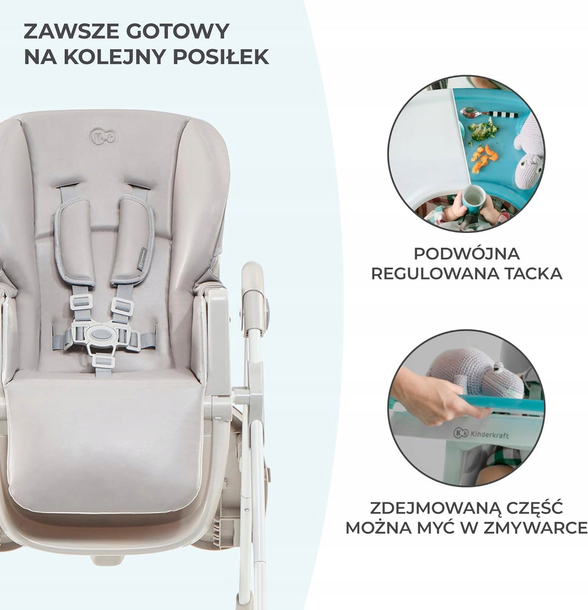 KINDERKRAFT YUMMY etetőszék tálcával