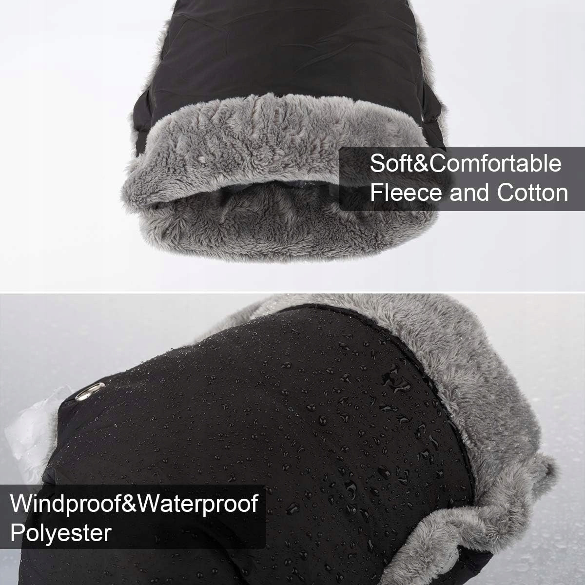 Mufka pentru cărucior cu polar impermeabil