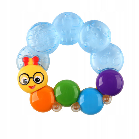 BABY EINSTEIN gryzak chłodzący i masujący z grzechotką GĄSIENICA 3 m+