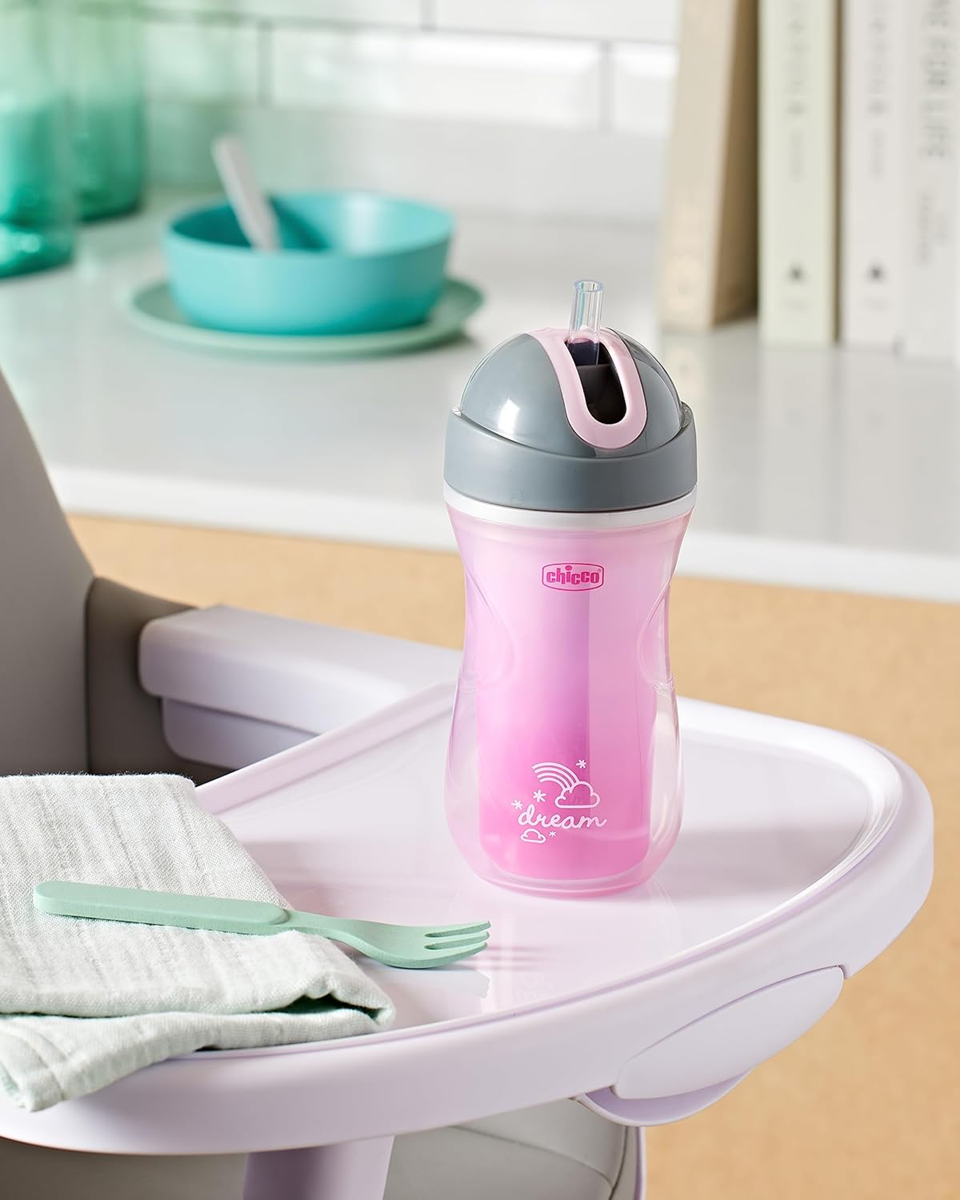 CHICCO Sport Cup kubek niekapek ze słomką 266 ml 14 m+