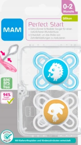 MAM Perfect START Schnuller x2 0-2 Monate+ Box