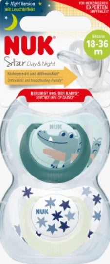 NUK STAR Day&Night sucette apaisante x2 6-18mois