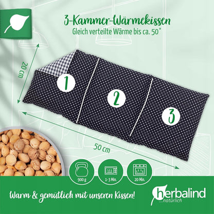 HERBALIND termofor z pestkami wiśni XL 900g 50x20cm