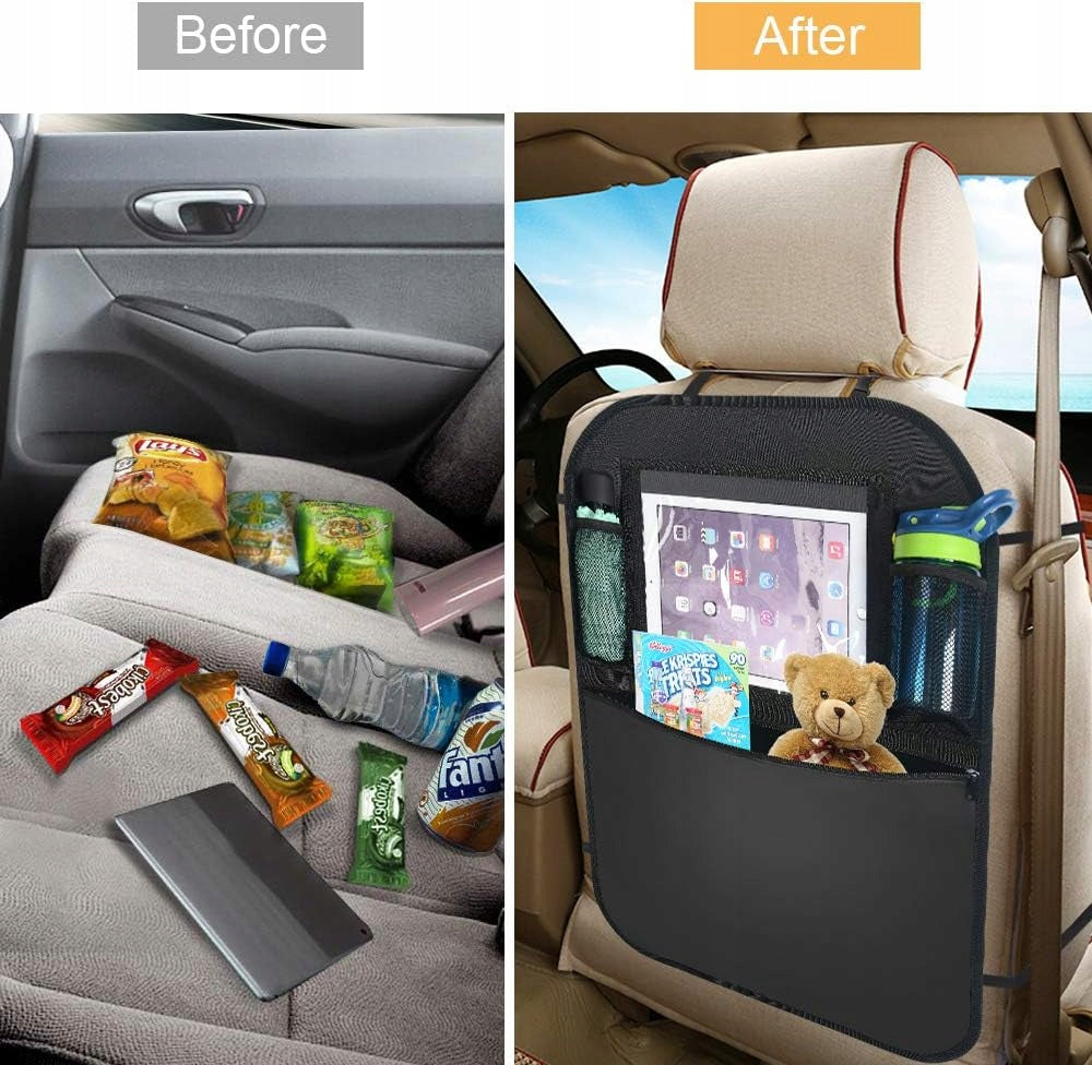 URAQT organiseur de siège de voiture protège-siège 46x62 cm lot de 2