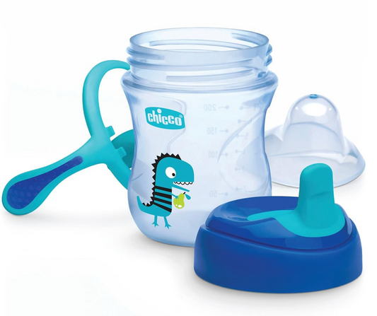 CHICCO Transition Cup kubek niekapek z ustnikiem i uchwytami 200 ml 4 m+