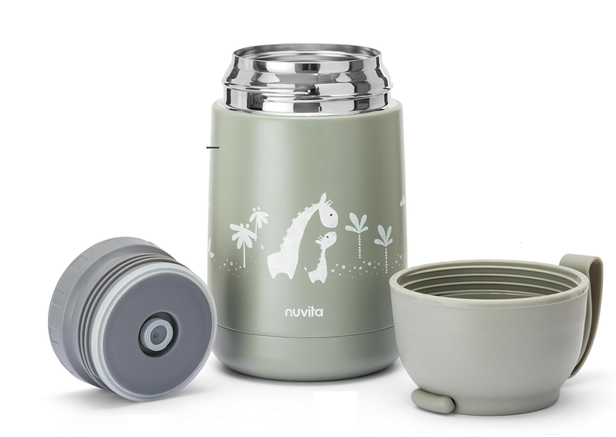 NUVITA 4475 rozsdamentes acél ételhordó termosz 620 ml 0+ ZSIRÁFOK