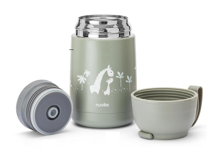 NUVITA 4475 rozsdamentes acél ételhordó termosz 620 ml 0+ ZSIRÁFOK