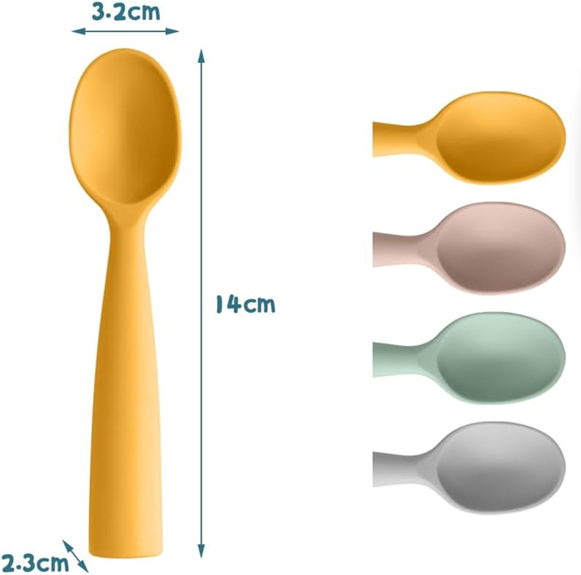 VICLOON zestaw silikonowych łyżeczek 14 cm 4 sztuki