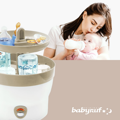 BABYRUF BS29 elektryczny sterylizator parowy 6 butelek w 11min + szczypce