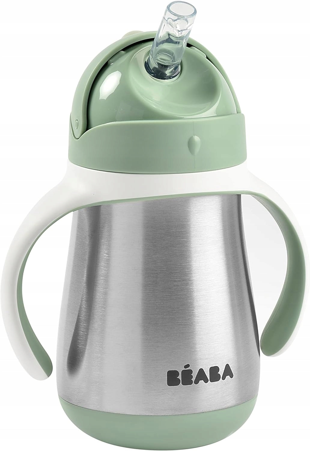 BEABA anti-lekbeker met rietje STAAL 250 ml