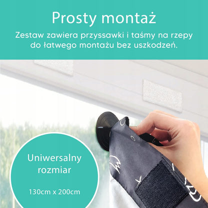 ROLETA zaciemniająca z przyssawkami 130x200
