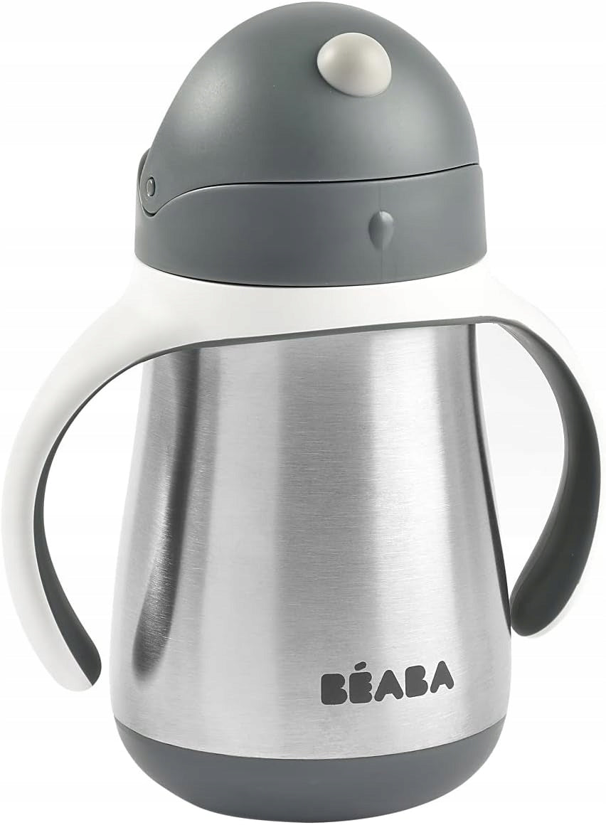 BEABA drypfrit sugerørskrus STÅL 250 ml