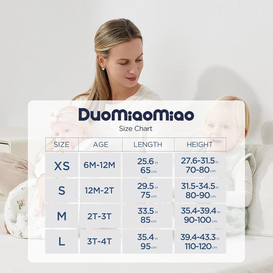 DUOMIAOMIAO śpiworek do spania zimowy 2,5TOG S 80-90cm, tabela rozmiarów dla dzieci