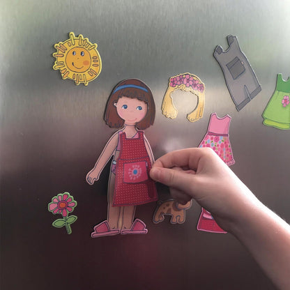 HABA puzzle magnétique Habille Lilli 4 fonds 54 aimants