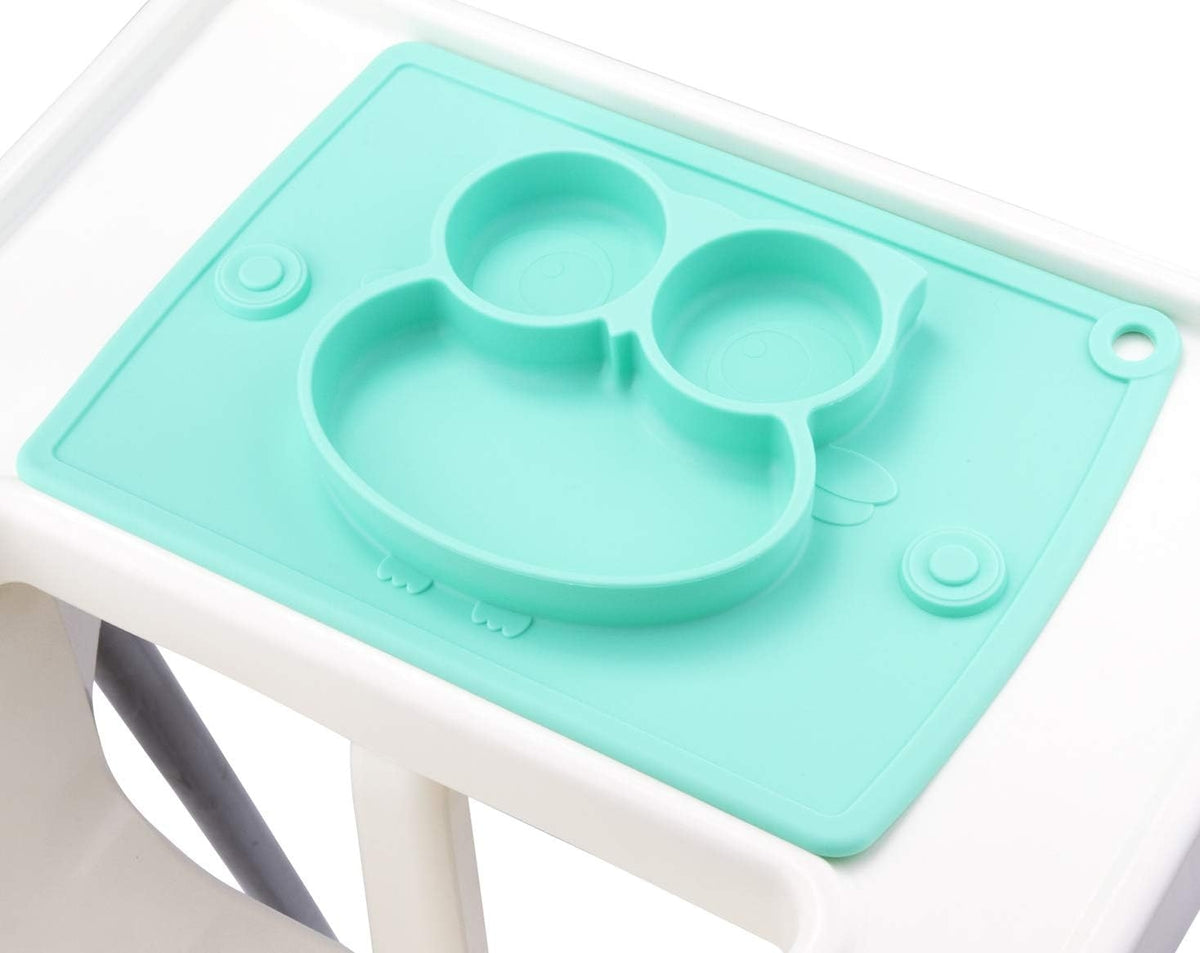 ASSIETTE en silicone BUMKINS avec set de table et couverts