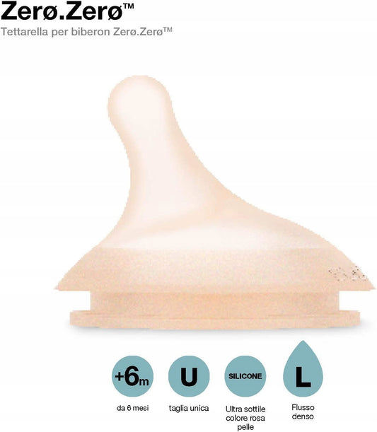 SUAVINEX Zero Zero suzetă pentru biberon x2 6m+