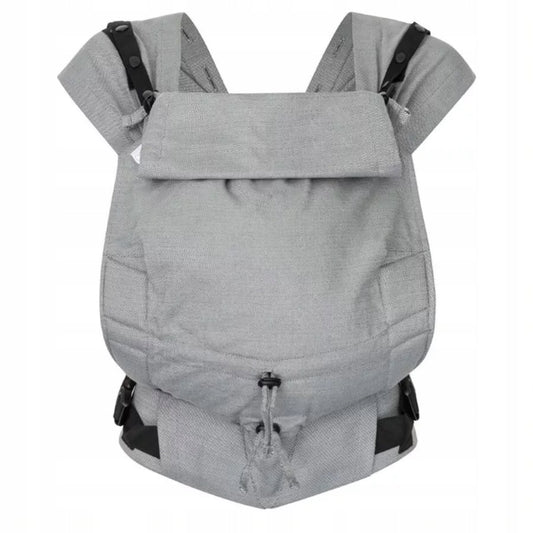 HOPPEDIZ BUCKLE 4w1 nosidełko ergonomiczne 3,5- 20kg, szare nosidło miękkie z bawełny