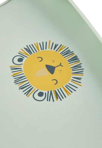 STERNTALER śliniak dziecięcy silikonowy z kieszonką Lew Leo regulowany z nadrukiem lwa i kieszonką