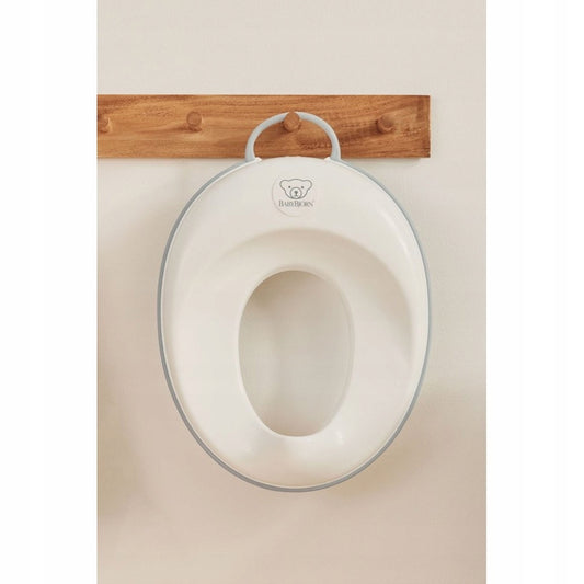 BABYBJORN nakładka na sedes z regulacją i otworem 12 x 18,5 cm, biało-szara