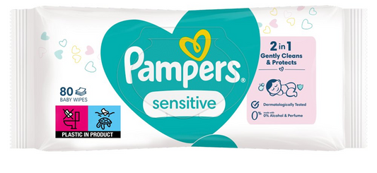 PAMPERS SENSITIVE nedves törlőkendő 80 db