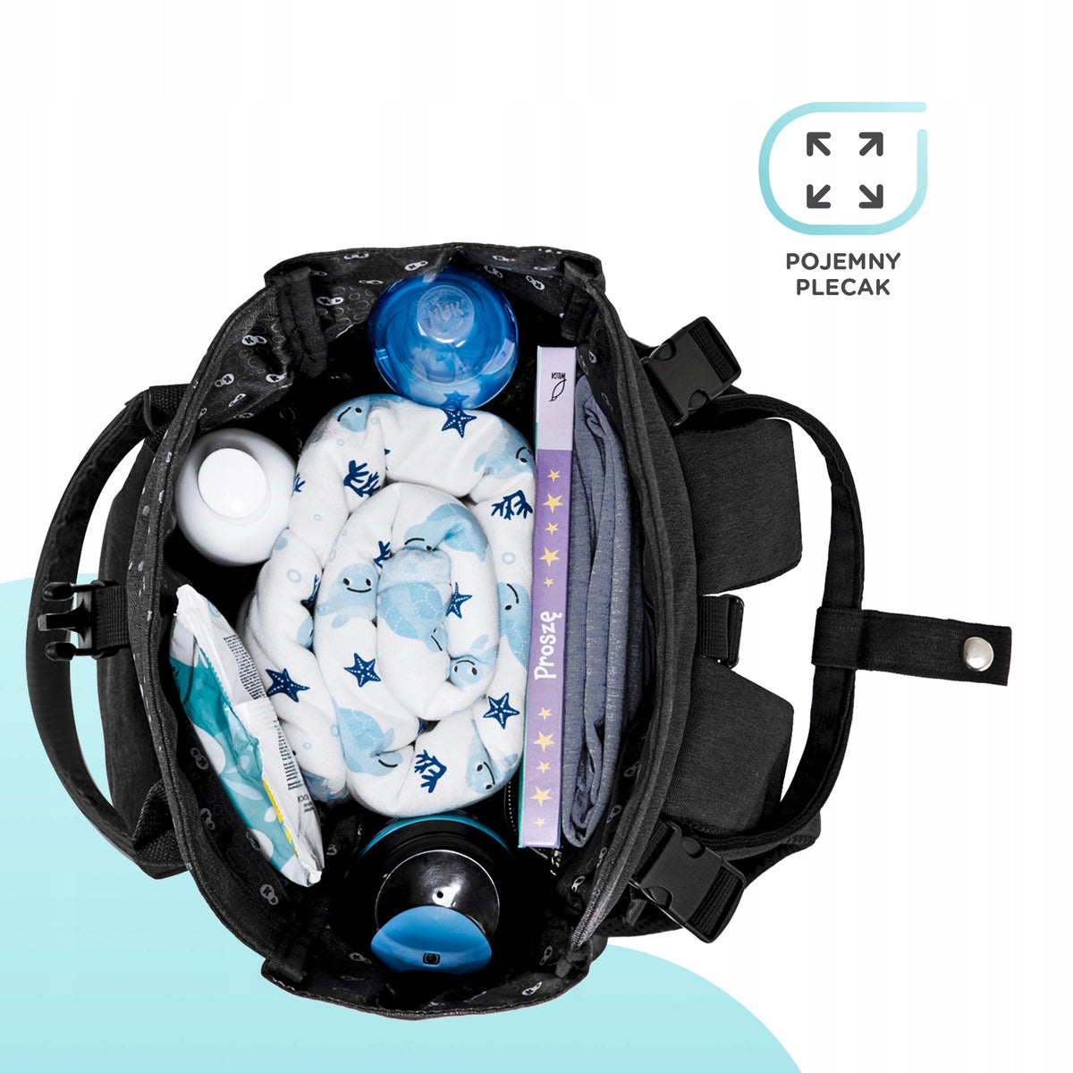 KINDERKRAFT MOONPACK CONFETTI rugzak voor luiers en accessoires