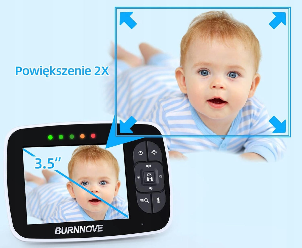 BURNNOVE SM35PTZ babyphone électronique télécommandé 3,5"