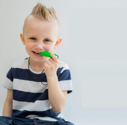 TILCARE Chew Chew rágóka nyaklánc, nyugtató rágóka 1,8 6 db,4 cm ZÖLD