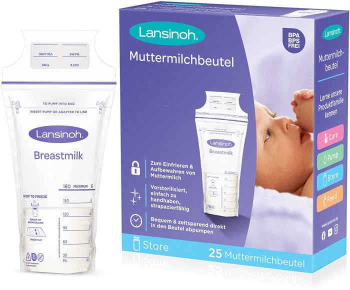 LANSINOH Food storage pouches x25