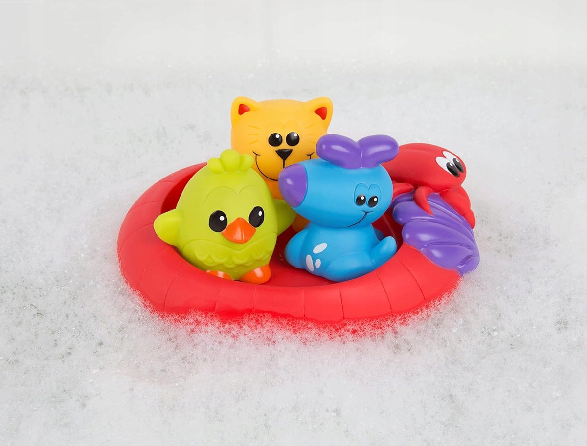 PLAYGRO Splash and Float gumijátékok fürdéshez 6 hónap+ 4 db