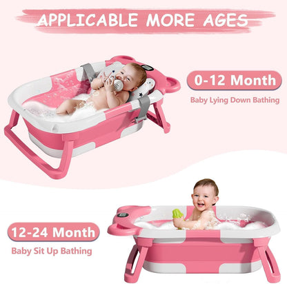 SUPERBE kompakt sammenklappeligt babybadekar + bamseindsats