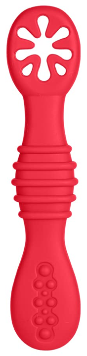 VICLOON Sticky Spoon szilikon kanál 2,5 10 db cm 4 hónap+ piros