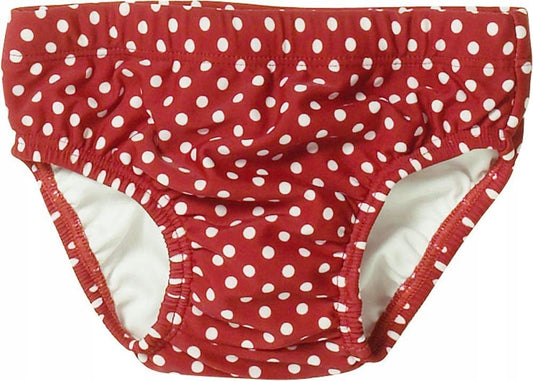 PLAYSHOES pielucha do pływania 74/80 6-12msc UPF50, czerwona w białe kropki