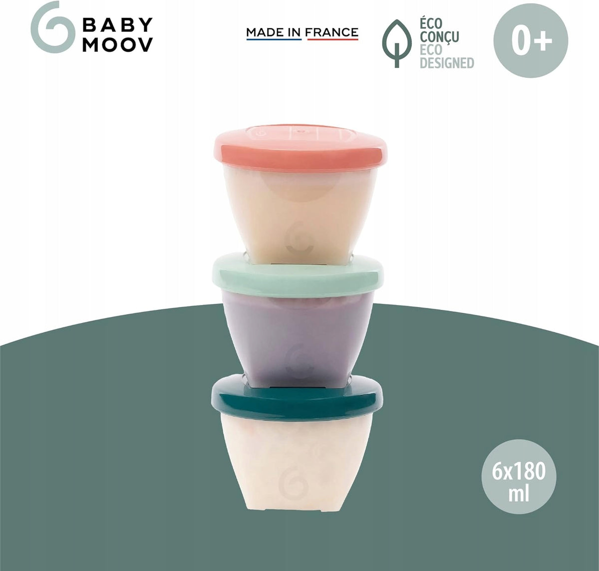 BABYMOOV Babybols recipiente 6 x 180 ml ECO bio-material