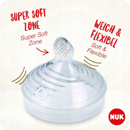 NUK Nature Sense set de biberons 3x, âge 6-18 mois