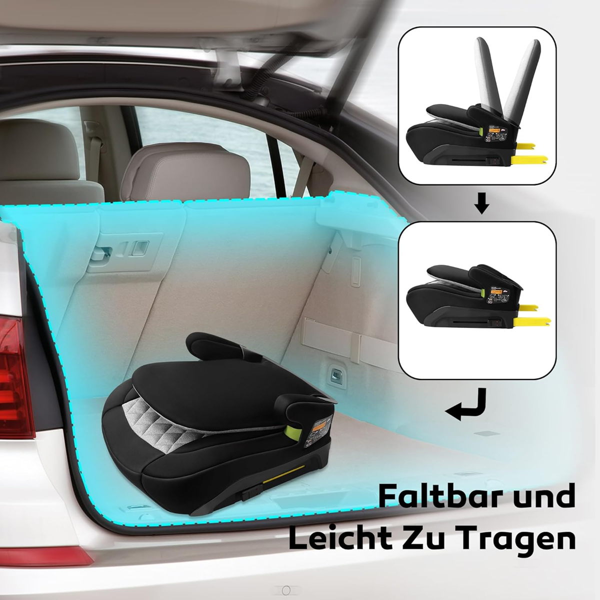 LETTAS I-SIZE autósülés ülésmagasító III. csoport ISOFIX-szel