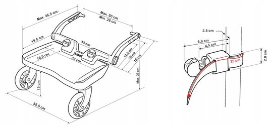 LASCAL Buggy Board Mini Universal para niños hasta 22 kg