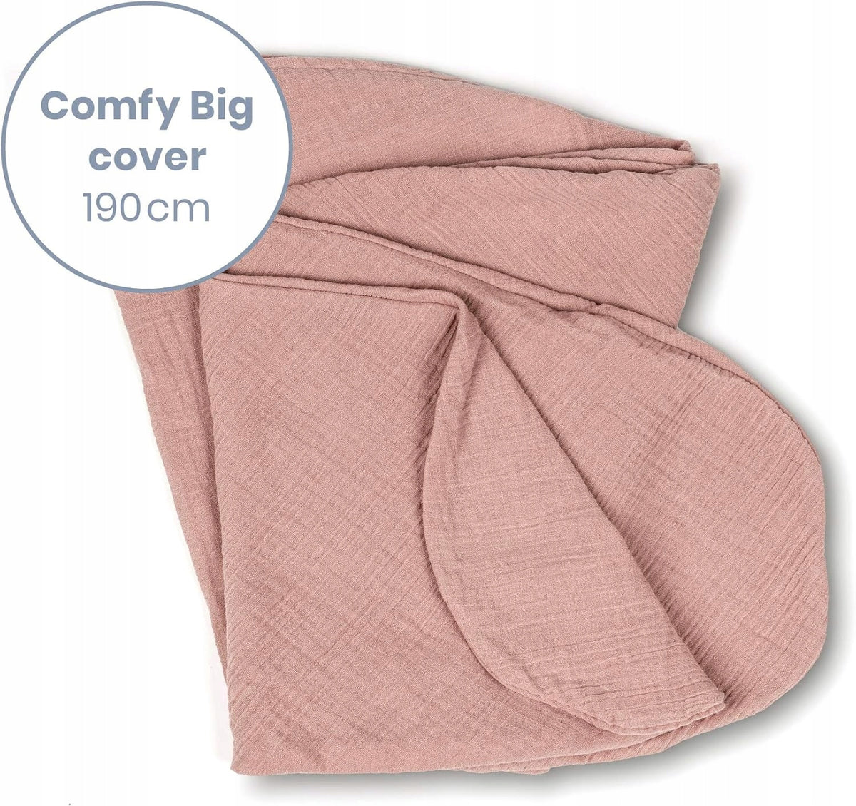 DOOMOO Comfy Big Cover kussensloop voor zwangerschapskussen 190cm ORGANIC COTTON