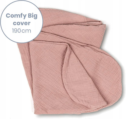 DOOMOO Comfy Big Cover kussensloop voor zwangerschapskussen 190cm ORGANIC COTTON